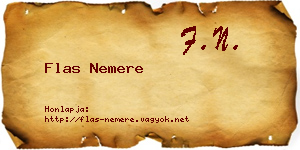 Flas Nemere névjegykártya
